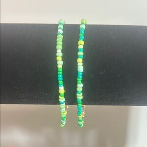Green Beaded bracelets